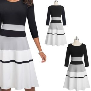 Flare A-line Career Casual Dress